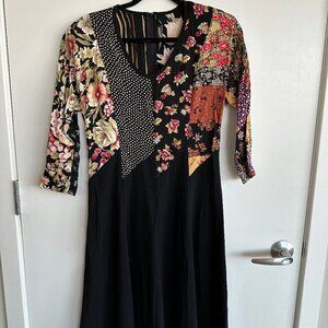 Vintage 1980s S.L. Fashion Black Dress